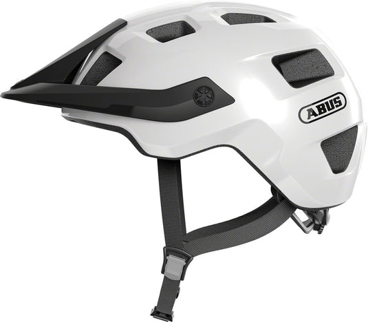 Abus-MoTrip-Helmet-Small-(51-55cm)-Half-Face--Visor--Adjustable-Fitting--Adjustable-Strap-Divider--Ponytail-Compatible-White_HLMT5228