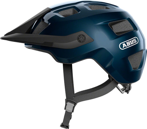 Abus-MoTrip-Helmet-Small-(51-55cm)-Half-Face--Visor--Adjustable-Fitting--Adjustable-Strap-Divider--Ponytail-Compatible-Blue_HLMT5231