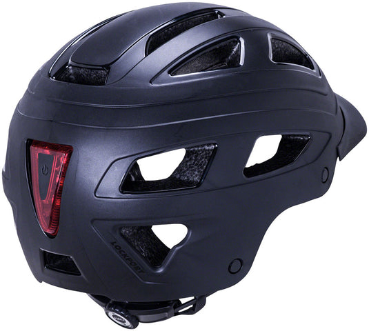 Kali Protectives Cruz Adult Helmet w/ Battery Taillight Solid Black Small/Medium
