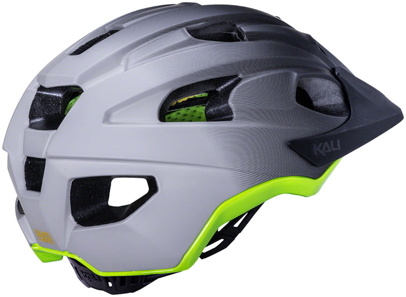 Load image into Gallery viewer, Kali Protectives Pace Helmet - Black/Gray/Flourescent Yellow, Small/Medium
