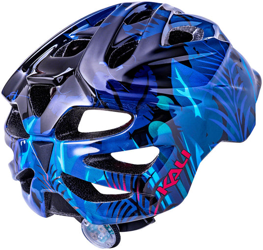 Kali Protectives Chakra Child Helmet - Jungle Blue, Lighted, X-Small