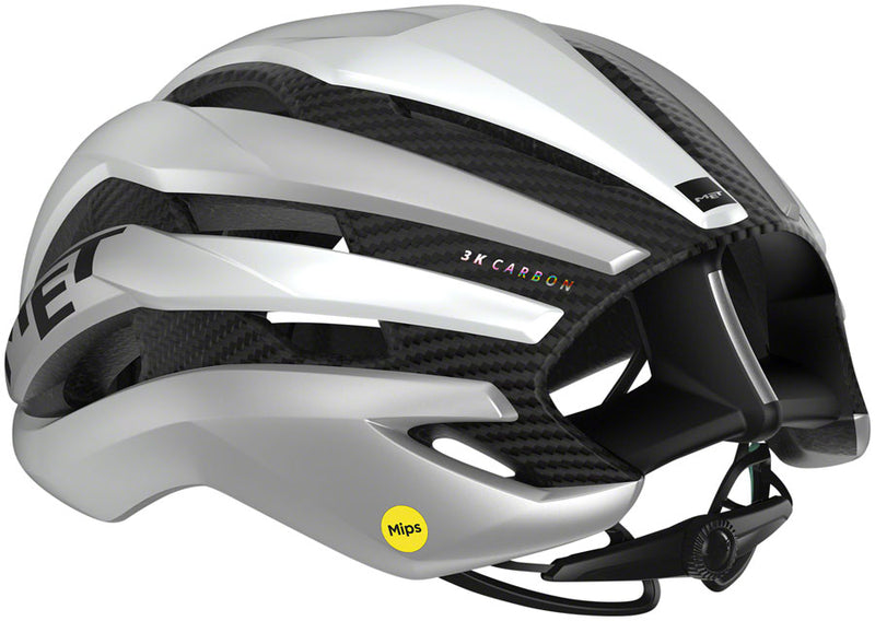 Load image into Gallery viewer, MET Trenta 3K Carbon MIPS Helmet In-Mold EPS Matte White/Silver Metallic, Large
