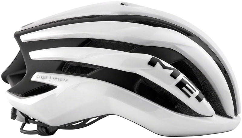 Load image into Gallery viewer, MET Trenta MIPS Road Tri/TT Helmet In-Mold EPS Matte/Glossy White/Black, Small
