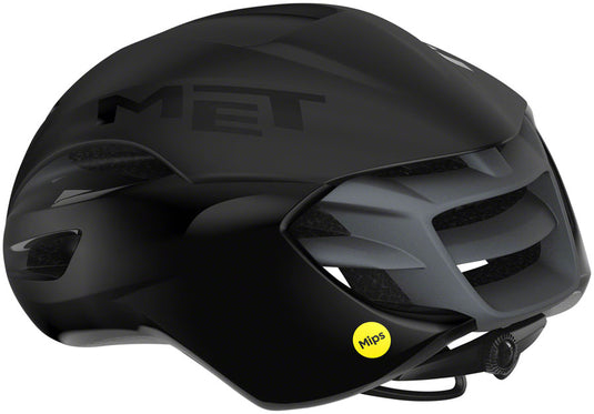 MET Manta MIPS Tri/TT Helmet In-Mold Fidlock Buckle Matte/Glossy Black, Medium