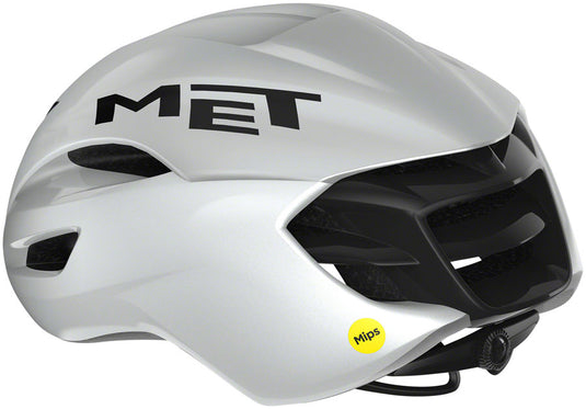 MET Manta MIPS Road Tri/TT Helmet In-Mold EPS Glossy White Holographic, Small