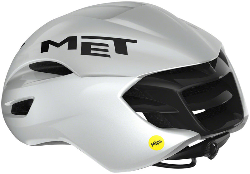 Load image into Gallery viewer, MET Manta MIPS Tri/TT Helmet In-Mold Fidlock Glossy White Holographic, Medium
