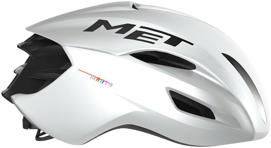 MET Manta MIPS Tri/TT Helmet In-Mold Fidlock Glossy White Holographic, Medium