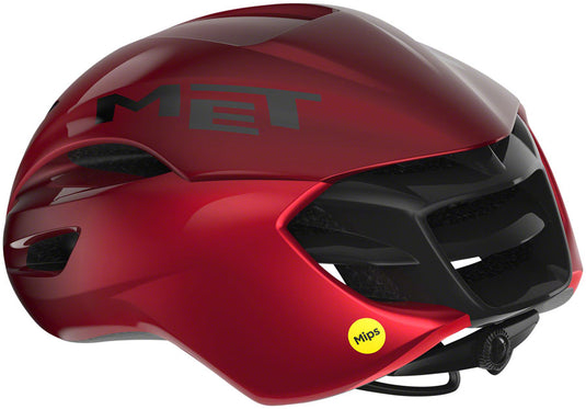 MET Manta MIPS Tri/TT Helmet In-Mold Fidlock Buckle Glossy Red Metallic, Medium