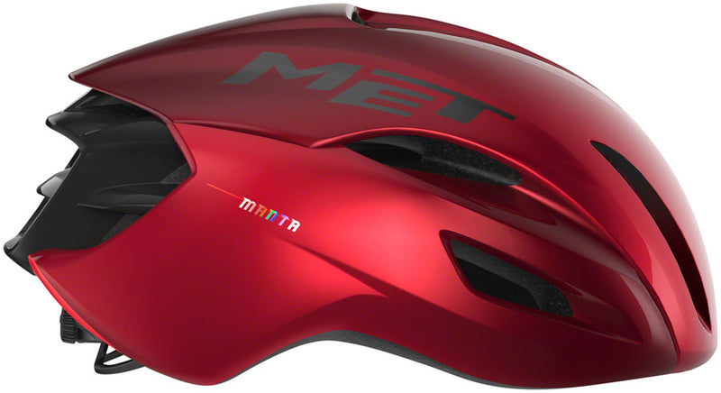 Load image into Gallery viewer, MET Manta MIPS Tri/TT Helmet In-Mold Fidlock Buckle Glossy Red Metallic, Medium
