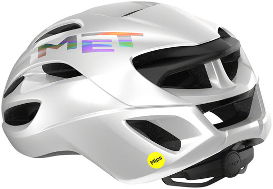 MET Rivale MIPS Helmet In-Mold Safe-T Upsilon Fit Glossy White Holographic Small