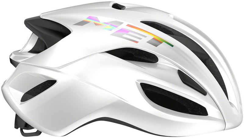 Load image into Gallery viewer, MET Rivale MIPS Helmet In-Mold Safe-T Upsilon Fit Glossy White Holographic Small
