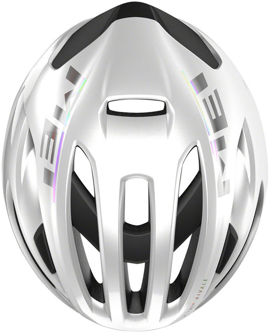 MET Rivale MIPS Helmet In-Mold Safe-T Upsilon Fit Glossy White Holographic Small