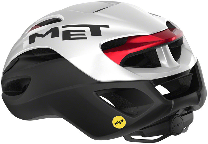 Load image into Gallery viewer, MET Rivale MIPS Road Tri/TT Helmet Matte/Glossy White/Black/Red Metallic Small
