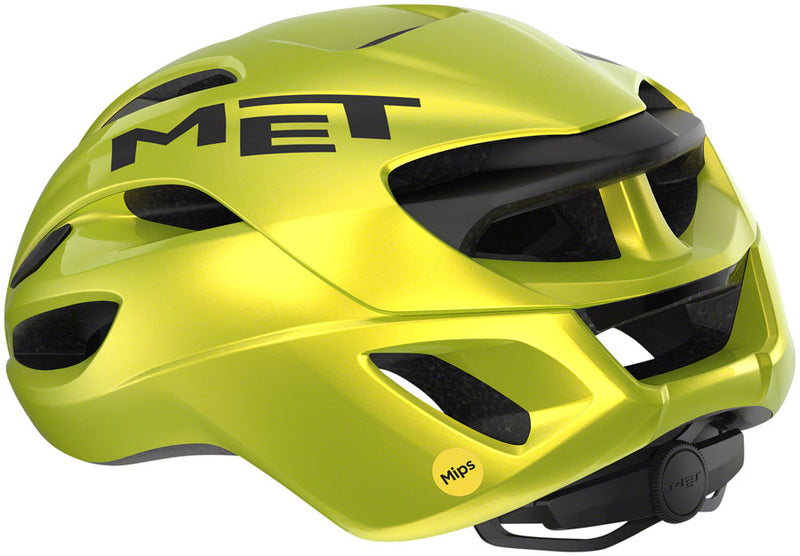 Load image into Gallery viewer, MET Rivale MIPS Helmet In-Mold Safe-T Upsilon Glossy Lime Yellow Metallic Small
