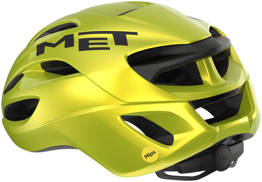 MET Rivale MIPS Helmet In-Mold Safe-T Upsilon Glossy Lime Yellow Metallic Large