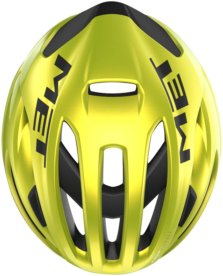 Load image into Gallery viewer, MET Rivale MIPS Helmet In-Mold Safe-T Upsilon Glossy Lime Yellow Metallic Large
