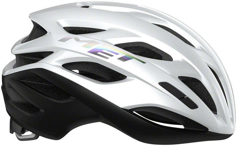Load image into Gallery viewer, MET Estro MIPS Helmet In-Mold Safe-T Upsilon Fit White Holographic Glossy Large
