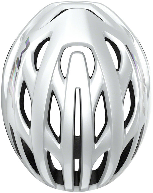 MET Estro MIPS Helmet In-Mold Safe-T Upsilon Fit White Holographic Glossy Large