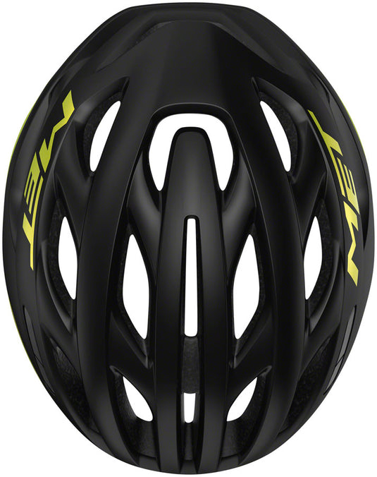 MET Estro MIPS Helmet Safe-T Upsilon Fit Black/Lime Yellow Metallic Glossy Large