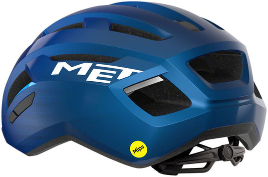 MET Vinci MIPS Road Helmet In-Mold Safe-T DUO Fit Glossy Blue Metallic, Medium