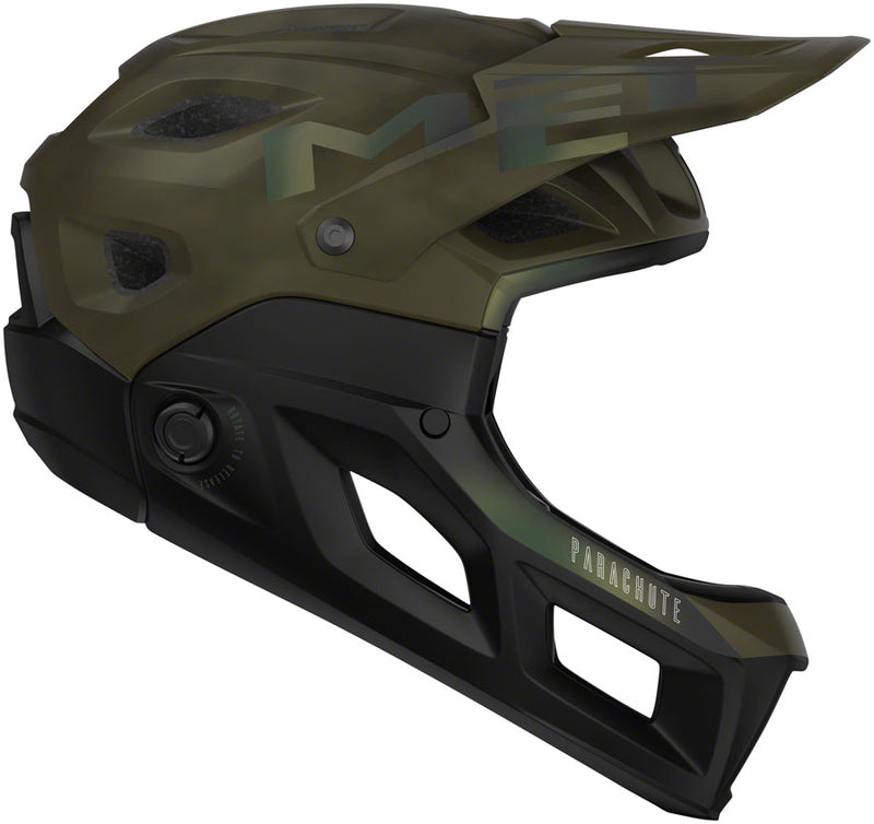 Load image into Gallery viewer, MET Parachute MCR MIPS Full Face Helmet In-Mold EPS Matte Kiwi Iridescent Medium
