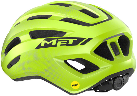 MET Miles MIPS Helmet Safe-T Twist 2 Fit Glossy Fluorescent Yellow, Medium/Large