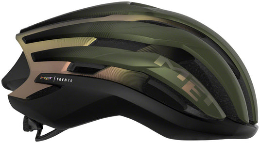 MET Trenta MIPS Road Tri/TT Helmet Safe-T Orbital Matte Olive Iridescent, Large