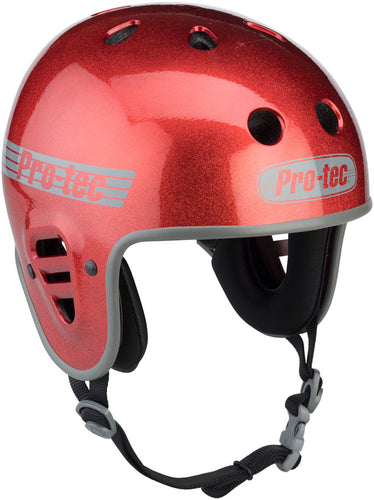 Pro-tec-Full-Cut-Helmet-Medium-(56-58cm)-Half-Face-Adjustable-Fitting-Soft-Tubular-Webbing-Multi-Impact-Two-Stage-Premium-Liner-Red-HE7959-Bicycle-Helmets