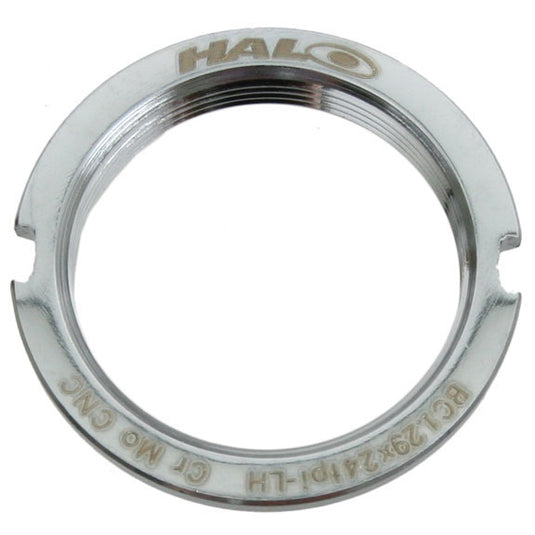 Halo Steel Track Lockring, 1.29" X 24tpi, Silver