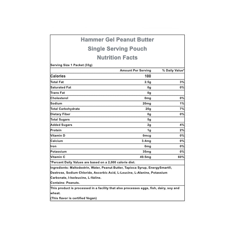 Load image into Gallery viewer, Hammer Gel: Peanut Butter, 24 Single Serving Packets
