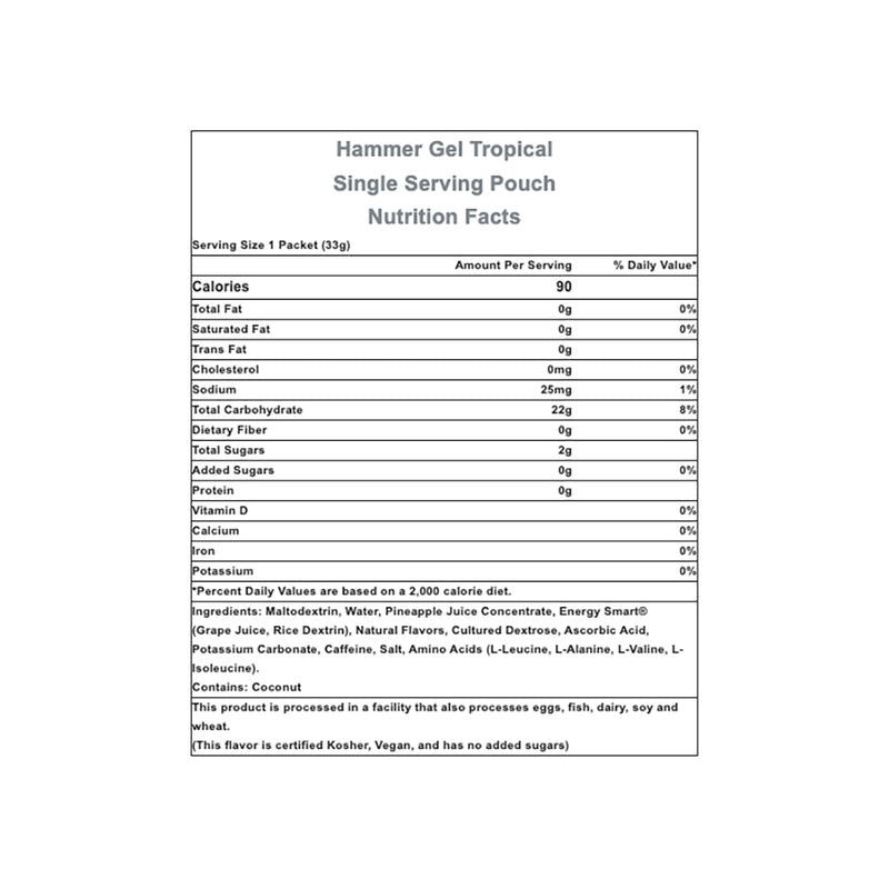 Load image into Gallery viewer, Hammer Gel: Tropical, 24 Single Serving Packets
