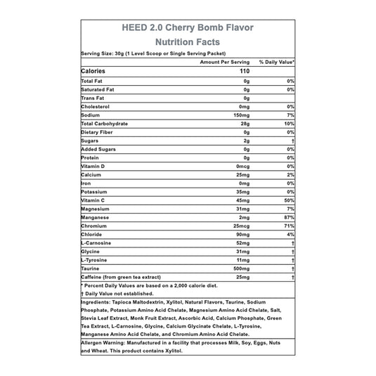 Hammer Nutrition Heed, Cherry Bomb 2.0, 32 Servings