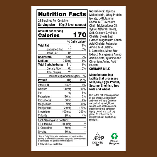 Hammer Nutrition Recoverite, Chocolate 2.0, 28 Servings