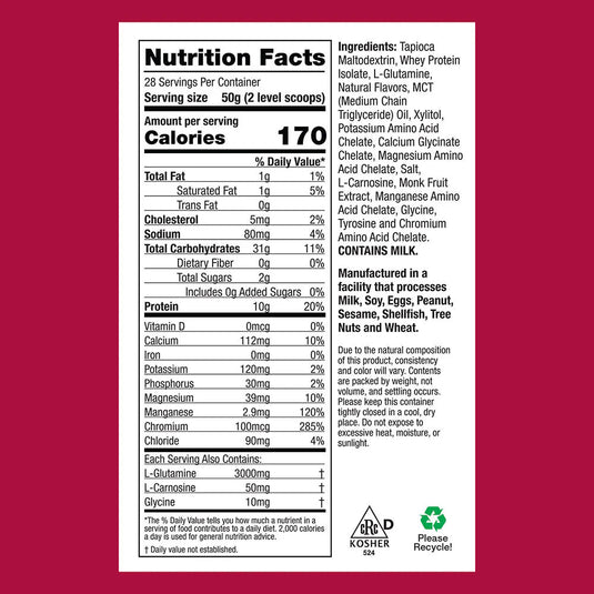 Hammer Nutrition Recoverite, Strawberry 2.0, 28 Servings