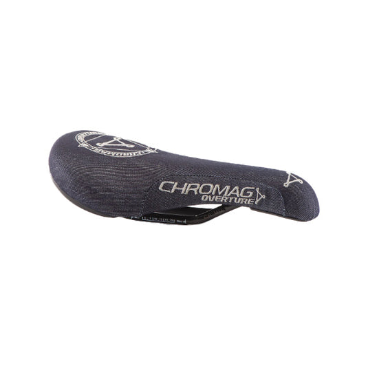 Chromag Overture LTD Saddle, CrMo Rails - Denim