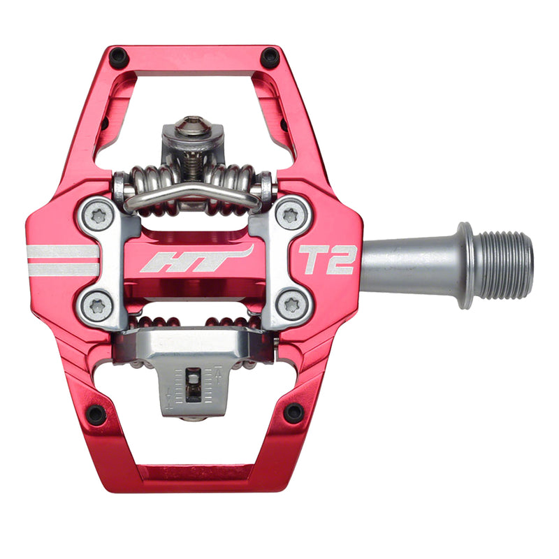 Load image into Gallery viewer, HT-Components-T2-Clipless-Pedals-with-Cleats-Aluminum-Chromoly-Steel-PEDL1448-Bicycle-Pedals
