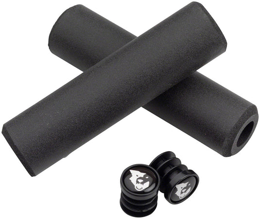 Wolf Tooth Fat Paw Grips, Black Large Diameter Silicone Bike Grip