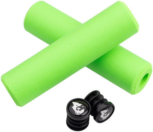 Wolf Tooth Fat Paw Grips, Green Large Diameter Silicone Bike Grip