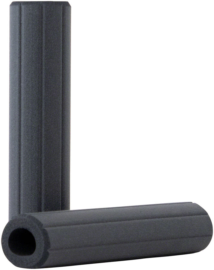 Load image into Gallery viewer, ESI Ribbed Chunky Grips - Black Standard Grip Length, Bar Plugs Included
