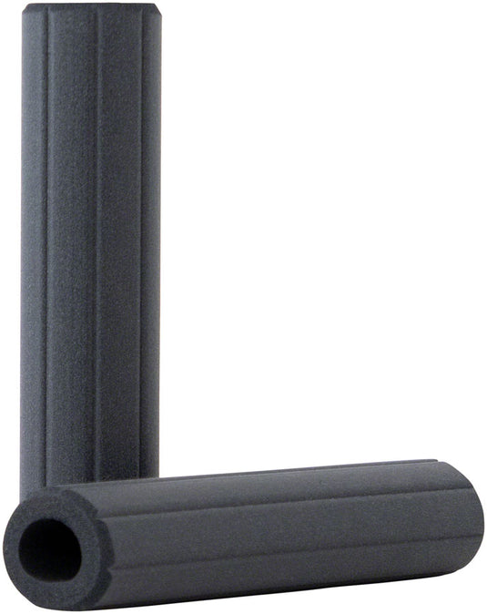 ESI Ribbed Chunky Grips - Black Standard Grip Length, Bar Plugs Included
