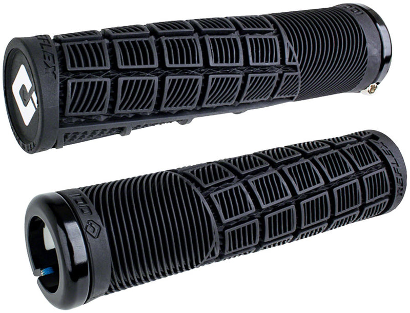 Load image into Gallery viewer, ODI Reflex v2.1 Lock-On Grips Black/Black Impact-Absorbing, Ergonomic Bicycle Handlebar Grips for MTB, Road &amp; Cyclocross
