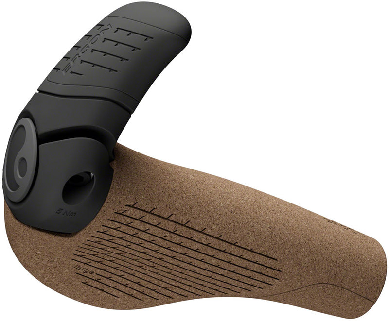 Load image into Gallery viewer, Ergon GP2 Evo BioKork Grips - Lock-On, Large, Black/Tan
