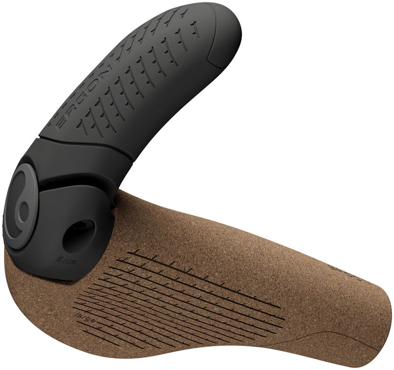 Load image into Gallery viewer, Ergon GP3 Evo BioKork Grips - Lock-On, Large, Black/Tan
