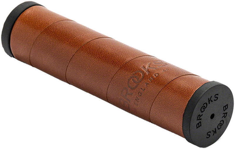 Load image into Gallery viewer, Brooks Willow Leather Grips - Honey, 130/130mm
