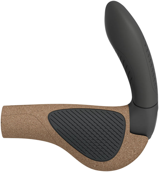 Ergon GP4 Evo BioKork Grips - Lock-On, Large, Black/Tan