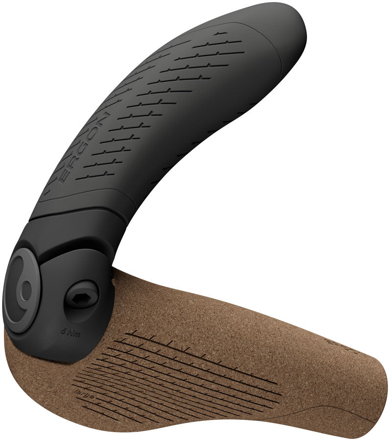 Load image into Gallery viewer, Ergon GP4 Evo BioKork Grips - Lock-On, Large, Black/Tan
