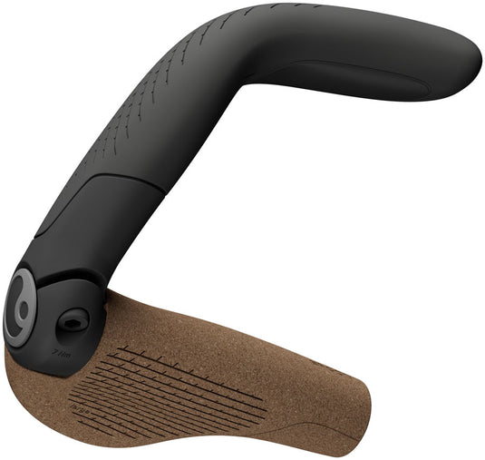 Ergon GP5 Evo BioKork Grips - Lock-On, Large, Black/Tan