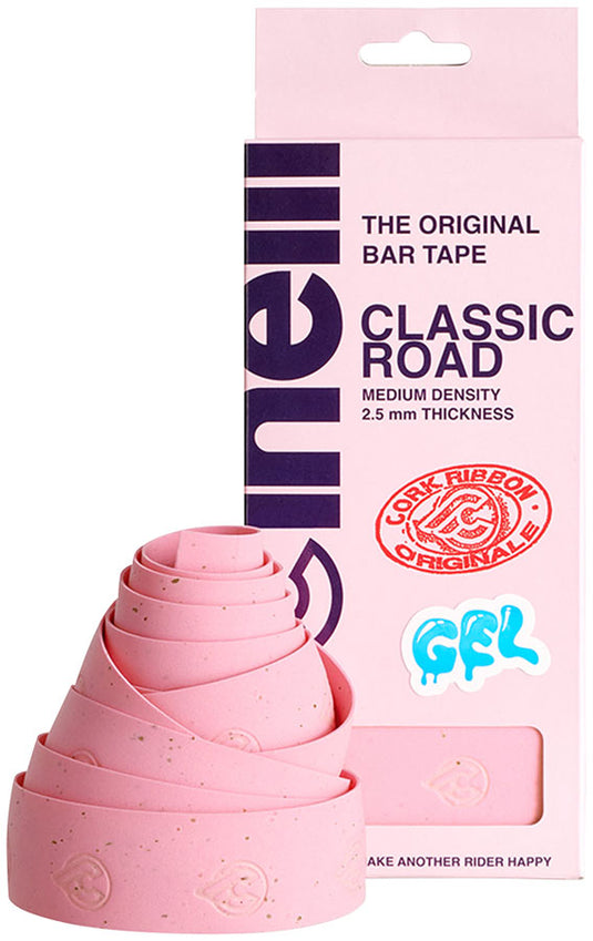 Cinelli-Classic-Road-Cork-Gel-Bar-Tape-Pink-BRTP1552-Road-Bar-Tape