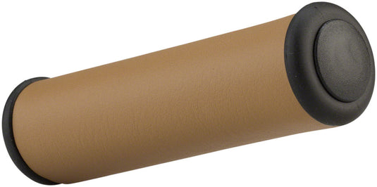 Velo Nandlz Grips: Brown Standard Kraton Rubber Grips 128mm Length