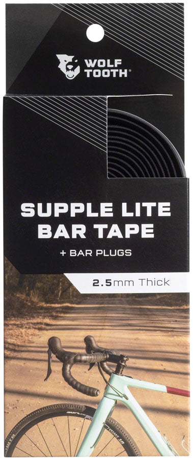 Load image into Gallery viewer, Wolf Tooth Supple Lite Bar Tape - Black Durable, Tacky, And Durable
